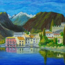 Поселок на озере Гарда