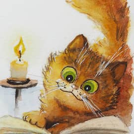 Открытка с котом 1