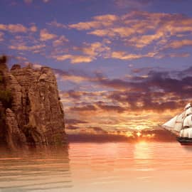 Одинокий кораблик