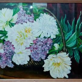 Цветы в корзине