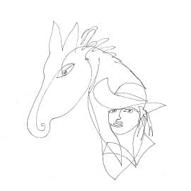 Двое. Из серии "Одной линией".