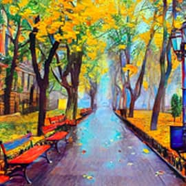 Осенний город.