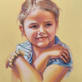 Девочка в лучах солнца.