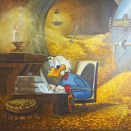 Маг даг скромные доходы Холст 50х70,  масло. Продам цена 6000 рублей. Пересылка компанией СДЭК за сч