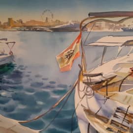 Яхты в порту Малага