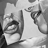 Рисунок карандашом А4 эстетика губ