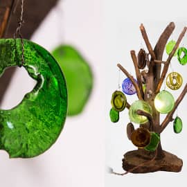 Дизайнерский ночной светильник в детскую спальню "Стеклянное дерево".