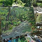 Ручей в лесу. Пленэр ZhNataly (1), художник ZhNataly