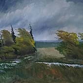 Ненастный день. Этюд.