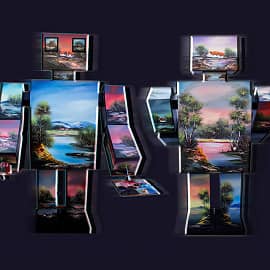 робот, построенный из 34 картин