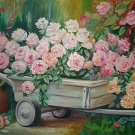 В саду. Цветочный аромат.