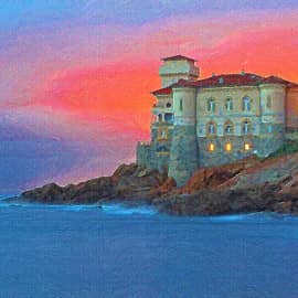 Замок на берегу.