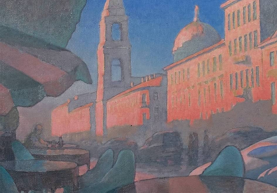 КАФЕ НА СЬЕЗДОВСКОЙ. САНКТ-ПЕТЕРБУРГ (фрагмент картины)