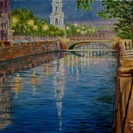 Белой ночью на канале