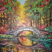 Осень, Парк. Мост для свиданий.