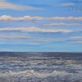 Азовская волна. Остывающее осеннее море. Пленэрная живопись ZhNataly