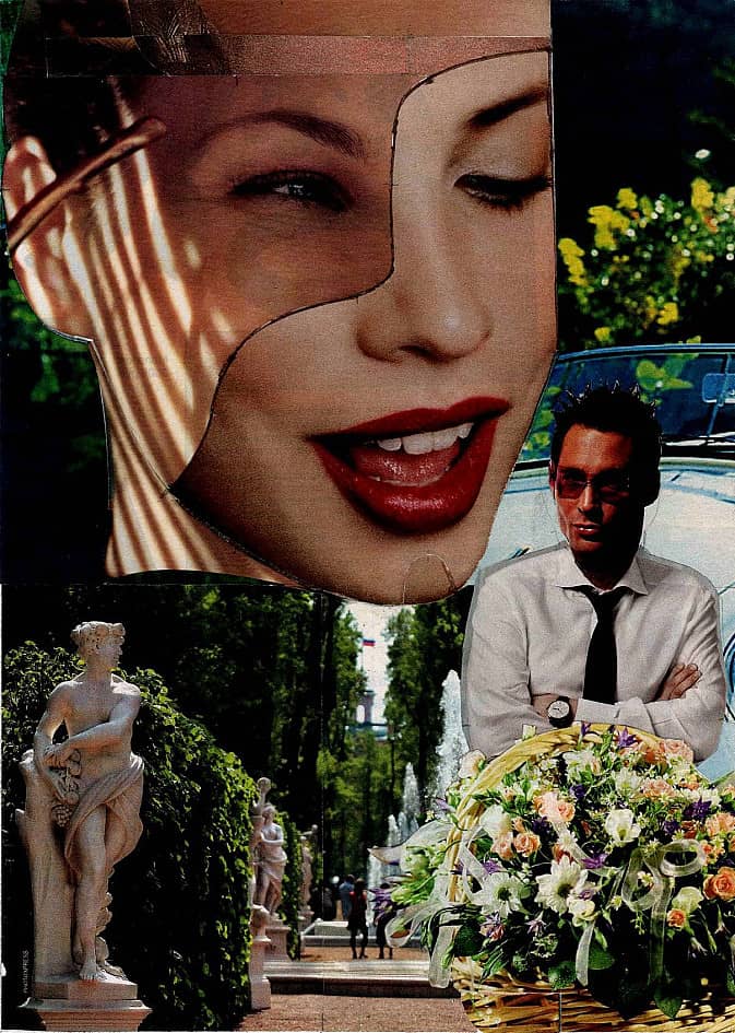 Букет в подарок. Коллаж.