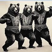 Танец российских медведей