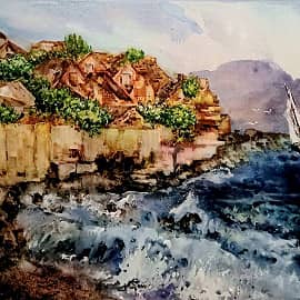 Причалил домой