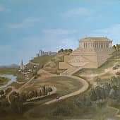 Вид на Вальгаллу.1836г( по мотивам картины Лео фон Кленце)