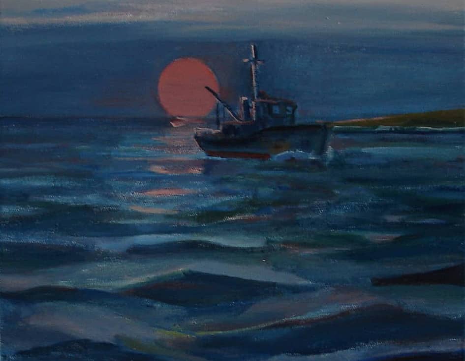 Вечер, закат. МКС