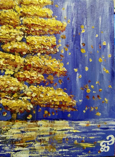 Картина «Золотое дерево» Холст, Акрил 2020 г.