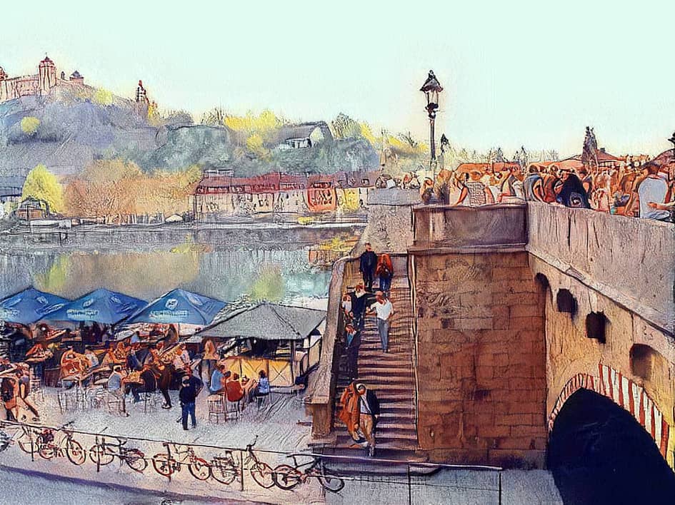 Летнее кафе.