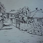 Улочка. Быстрая зарисовка.