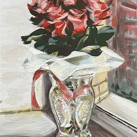 На подоконнике