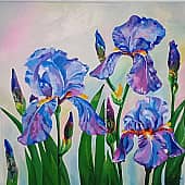 Ирисы в сиреневом тумане