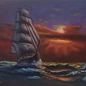 Яхта на закате