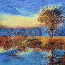 дерево у пруда