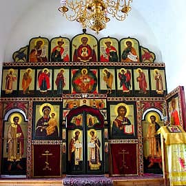 Иконостас придела Феодора Стратилата Лукьяновской Пустыни.