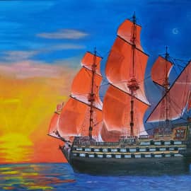 На алых парусах к дальним берегам.