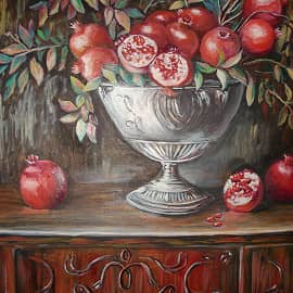 Натюрморт с гранатами.