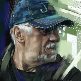 Портрет пожилого мужчины Серия "Дорожные зарисовки"
