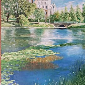 Графский пруд в Коломягах.