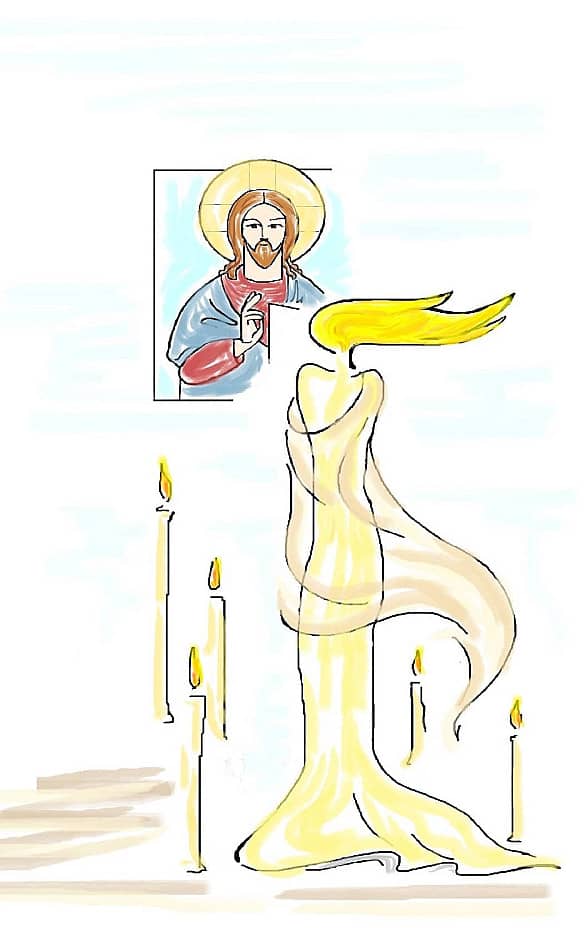 Я - твоя свеча (иллюстрация к стихотворению)