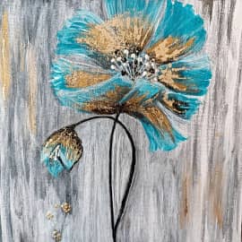 Бирюзовый цветок