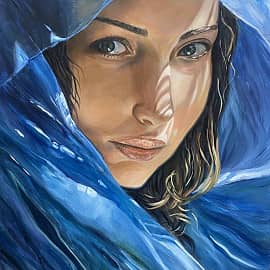 Девушка в голубом