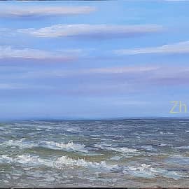 Азовская волна. Пленэрная живопись ZhNataly.  Моя любимая линейная тема