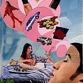 Розовые сны-мечты. Коллаж.