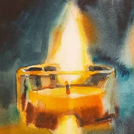 Свеча, Этюд