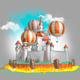 Запуск в небо тяжёлого воздушного замка класса "Цитадель"