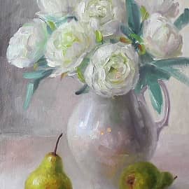 Белые пионы