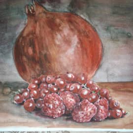 Ягоды и гранат.