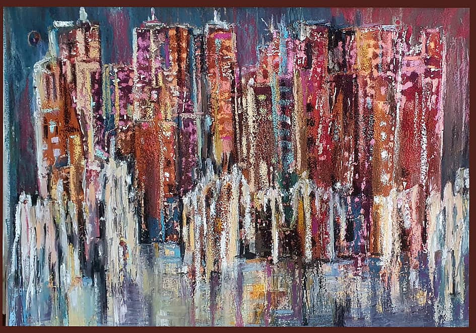 Ночной  Дубай. Фонтаны.