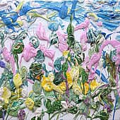 Картина Тайна нежности, любви Иван-чай Абстрактная картина Екатерина Лебедева художник