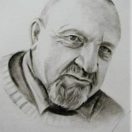 Пан Ежи г.Вильнюс техника "сухая кисть"