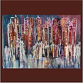 Ночной  Дубай. Фонтаны. (2), художник Елена Наумова